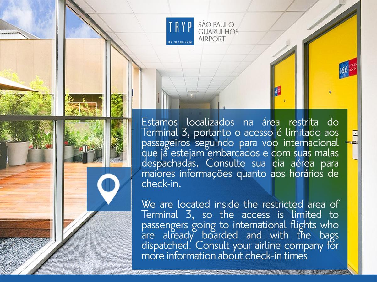 Tryp By Wyndham Sao Paulo Airport - Hotel De Transito Terminal 3 -Lado Ar - Area Restrita A Passageiros Ja Embarcados - Piso 1 Guarulhos Bagian luar foto
